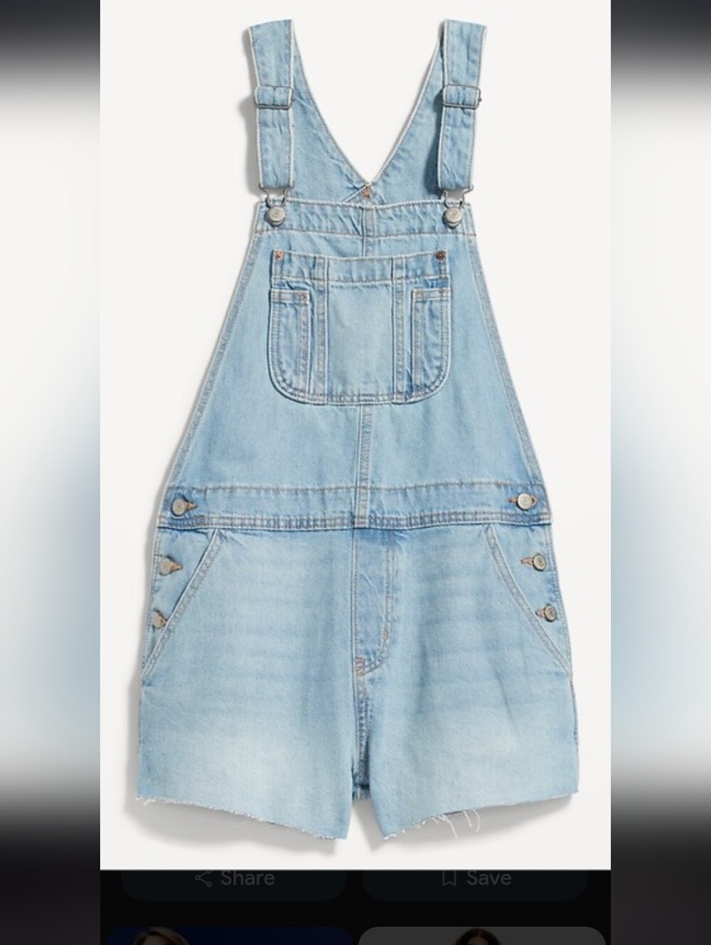 NWOT Women's Old Navy Light Blue Denim Short Overalls